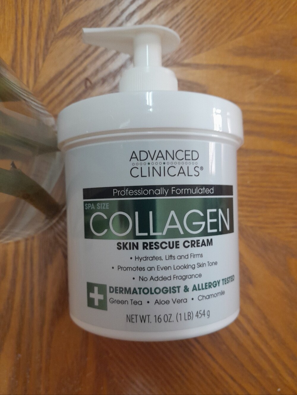 Advanced Clinicals Collagen Skin Rescue Cream NWT Size:16 oz